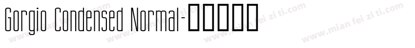 Gorgio Condensed Normal字体转换